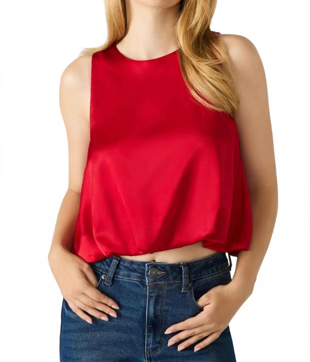 NEW STEVE MADDEN women's yazmin top in dark red